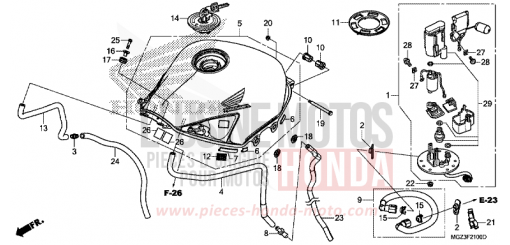 RESERVOIR A CARBURANT/POMPE A CARBURANT CBR500RAD de 2013